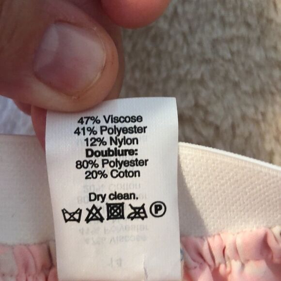 J. Crew 14 Crewcuts Fancy White Neon Pink Floral A Line Skirt - Picture 4 of 7